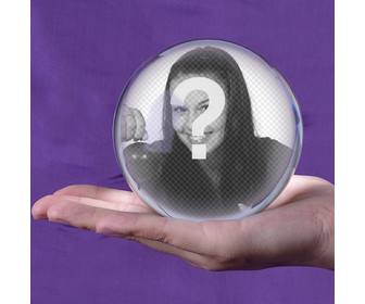 ajoutez votre photo dans une boule cristal magique avec cet effet ligne