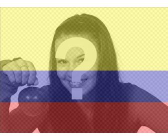 filtre photo avec l039image du drapeau colombie et votre photo