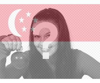 montage mettre drapeau singapour melange avec une photo vous telechargez