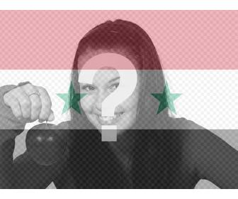 photomontage du drapeau syrien pour votre photo