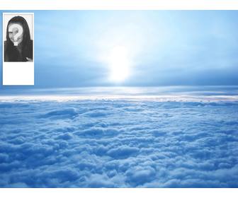personnalise twitter fond ciel avec des nuages placez votre photo sur elle