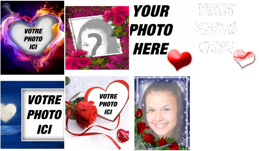 Cartes d'amour avec vos photos