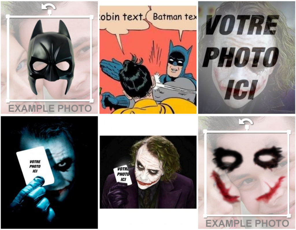 Photomontages de Batman et autres personnages