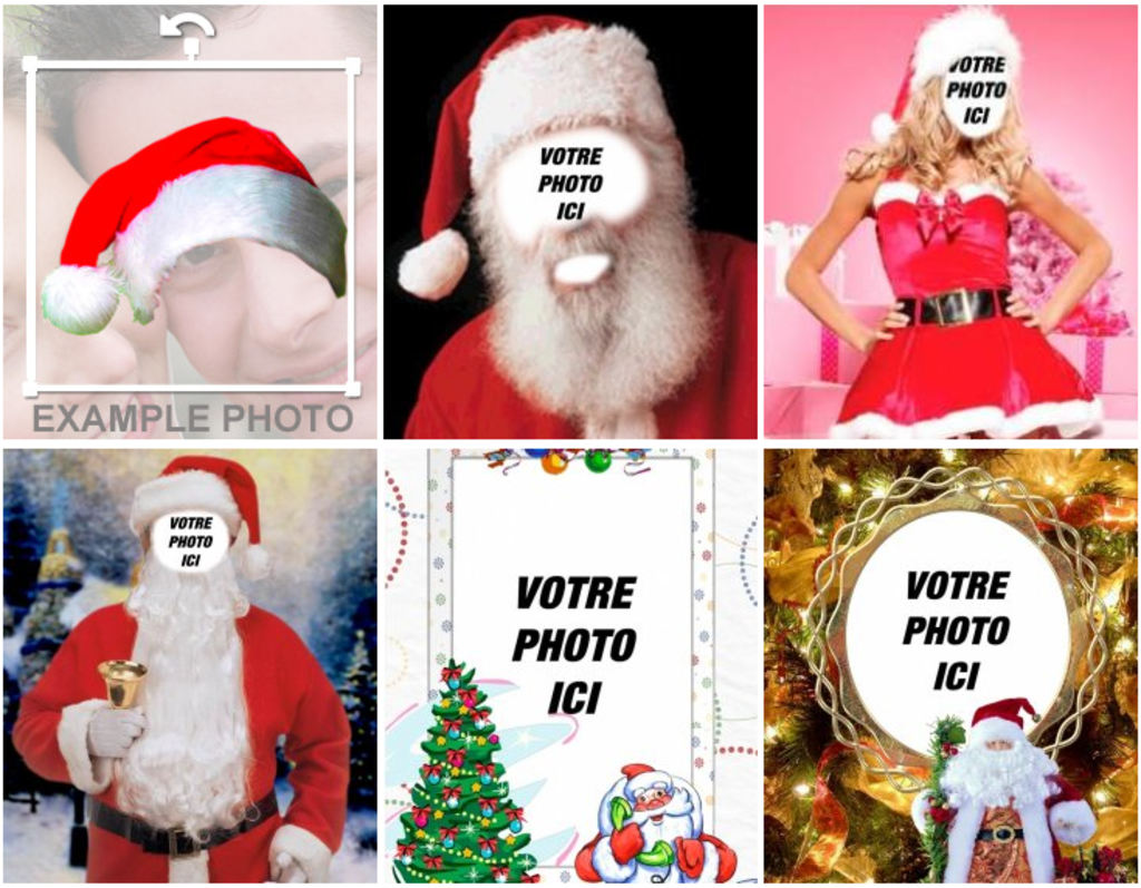 Photomontages drôle de Père Noël et de Noël