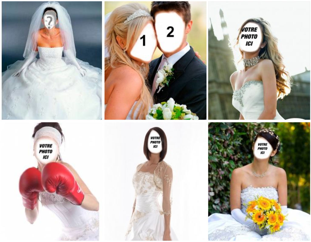 Photomontages de robes de mariage en ligne