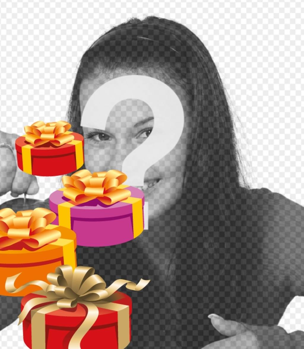 Faire une carte d'anniversaire personnalisé avec une photo ou une image. Cet ensemble comprendra au moins quatre boîtes à cadeaux peints en perspective, avec des liens..