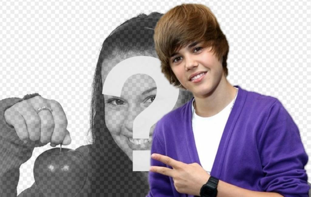 Photomontage pour prendre une photo avec Justin..