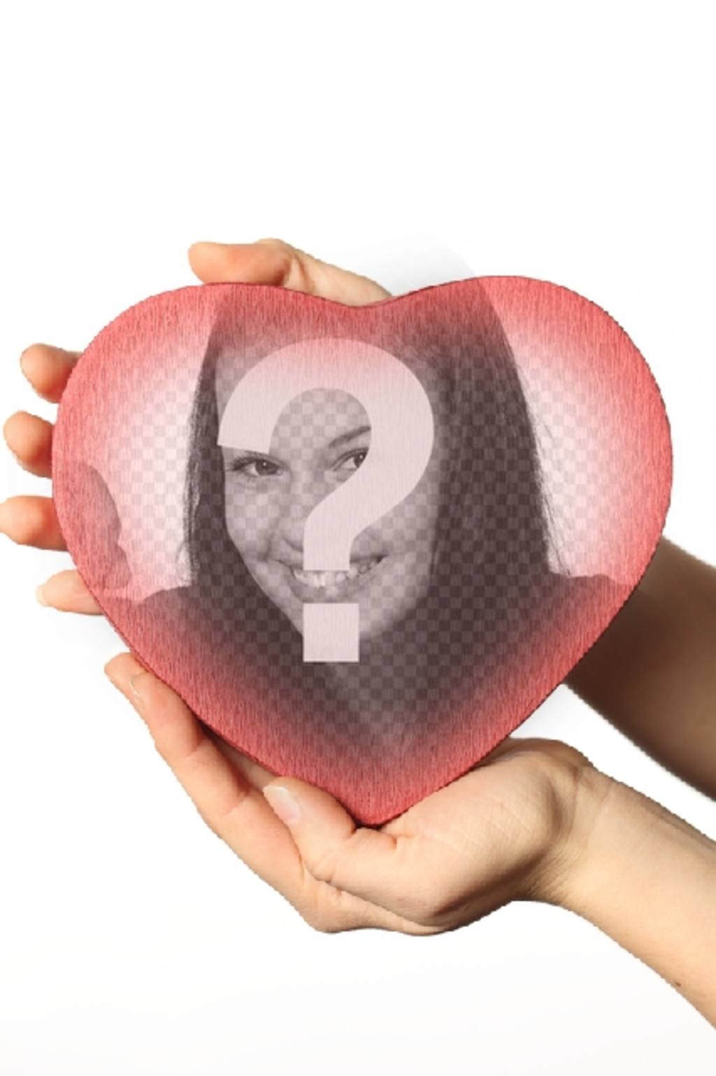Placez une photo à l'intérieur d'une boîte en forme de coeur rouge avec cet..