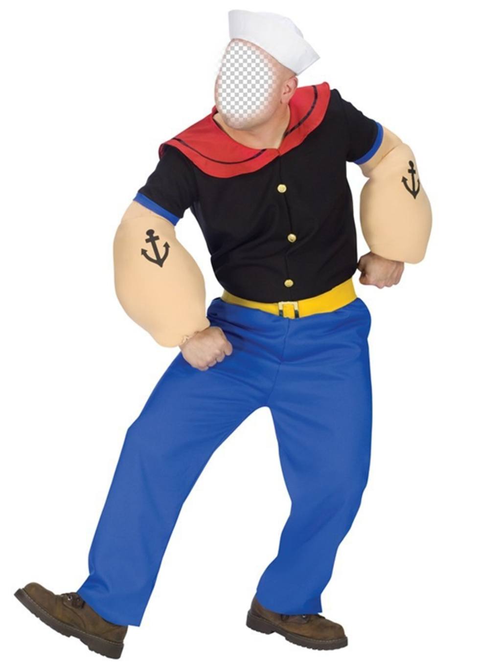 Photomontage de Popeye costume pour ajouter votre visage en ligne ..