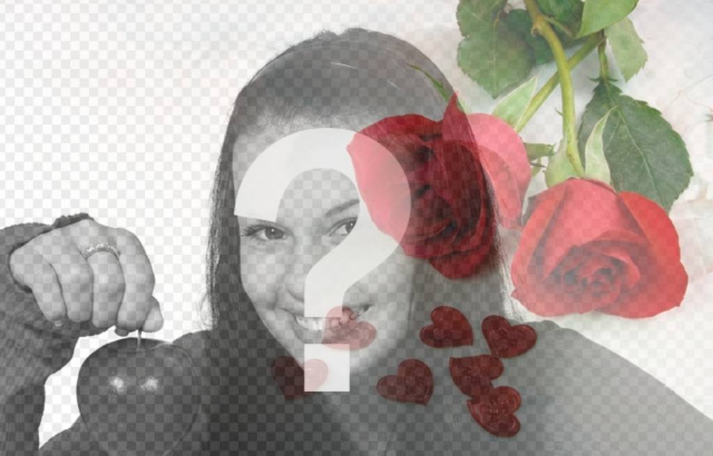 Photomontage de l'amour avec les roses rouges et les coeurs de superposer sur vos photos avec vos..