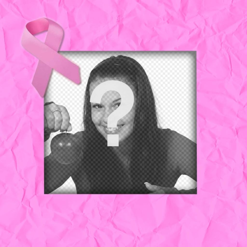 Prise en charge de la lutte contre le cancer avec ce cadre photo numérique rose avec un ruban rose sur le bord et encadrer vos photos..