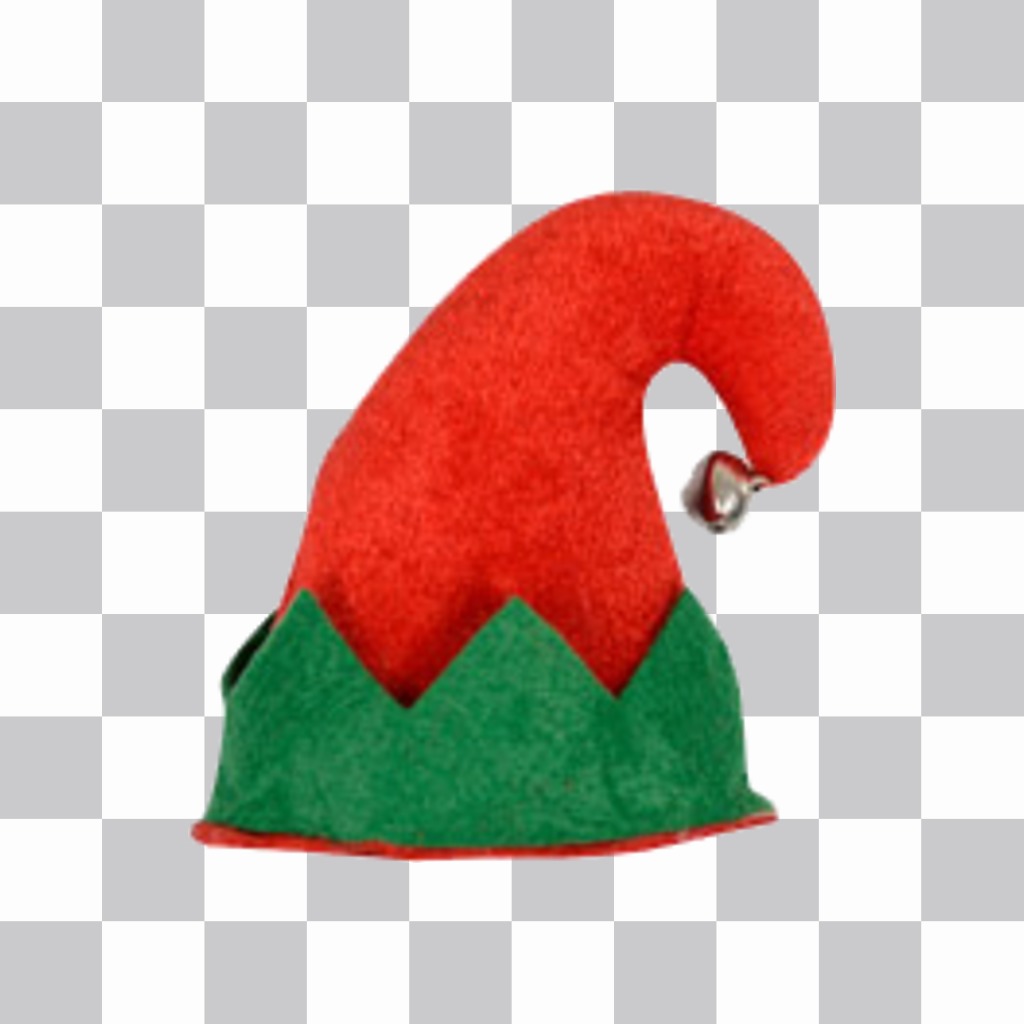Mettez un chapeau d'elfe avec une cloche sur votre photo.   ..