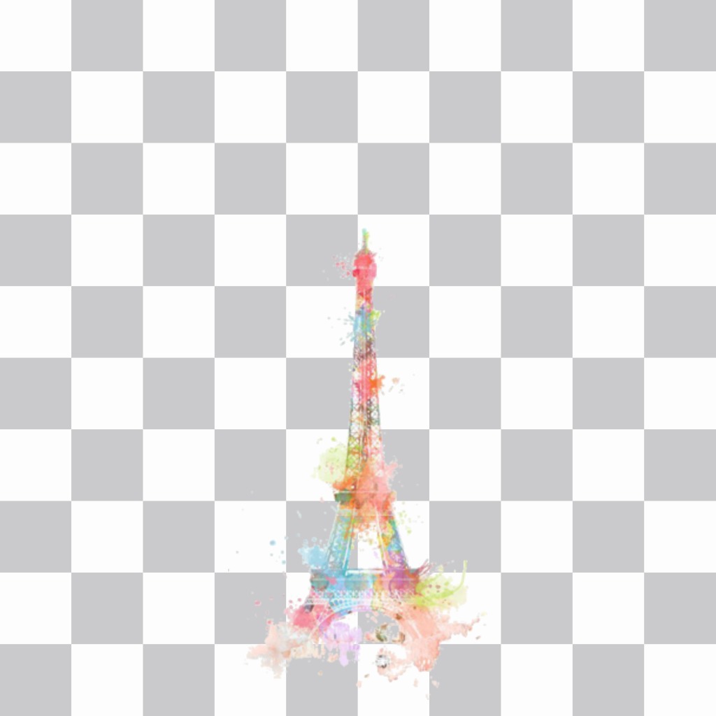 Autocollant avec une image de la Tour Eiffel ..