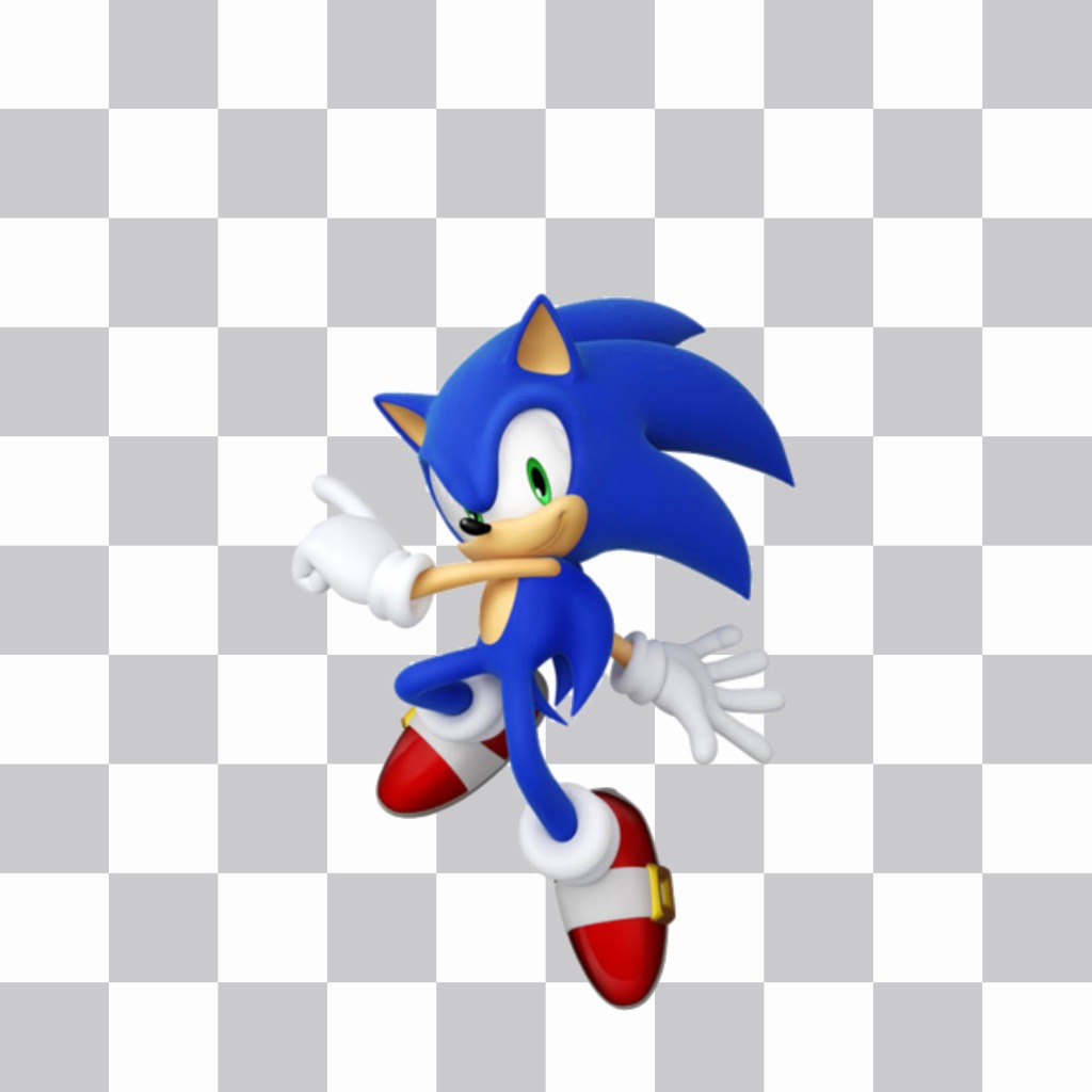 Sonic autocollant à mettre sur votre image. ..