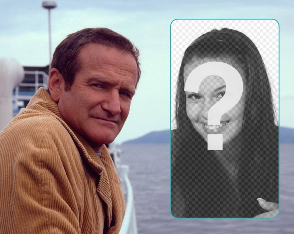 Apparaît dans ce collage avec Robin Williams dans la mer. ..