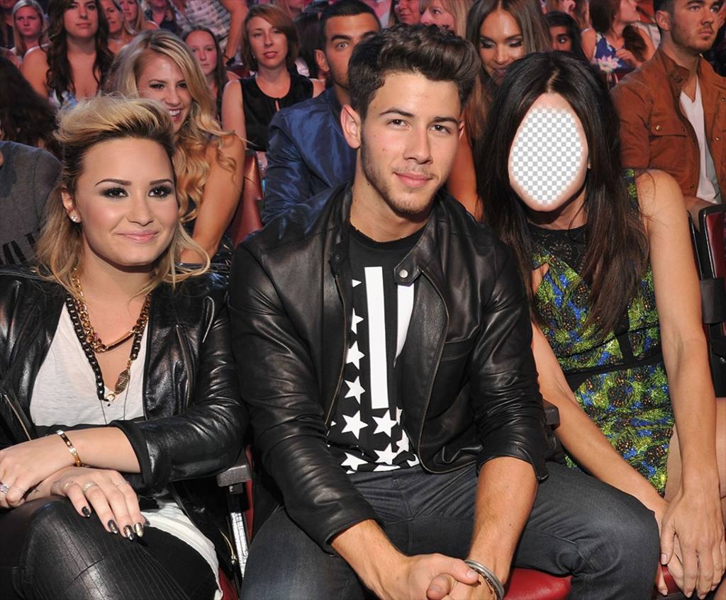 Photomontage de poser avec Joe Jonas et Demi Lovato. ..