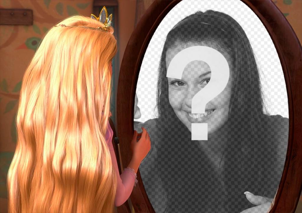 Photomontage de mettre votre photo dans le reflet de Rapunzel ..