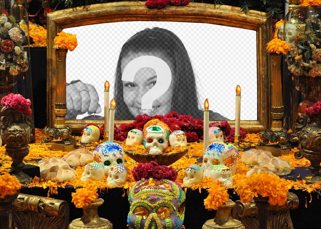 Collage avec un autel des morts ..