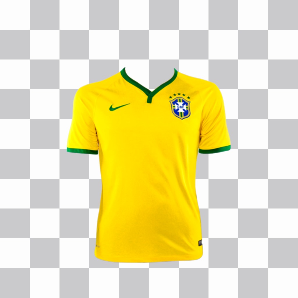 Autocollant avec le Brésil chemise à mettre sur votre image. ..