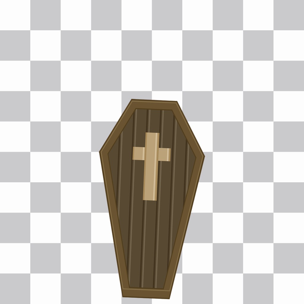 Autocollant dun dessin dun cercueil avec une croix ..