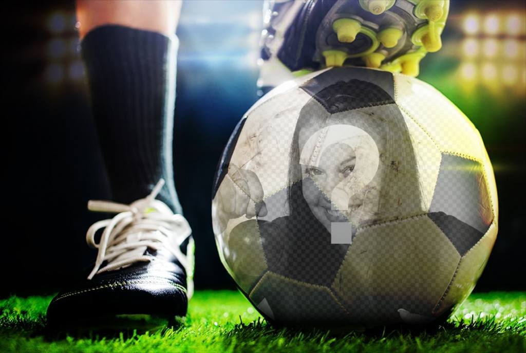 Photomontage de mettre votre photo sur un ballon de soccer ..