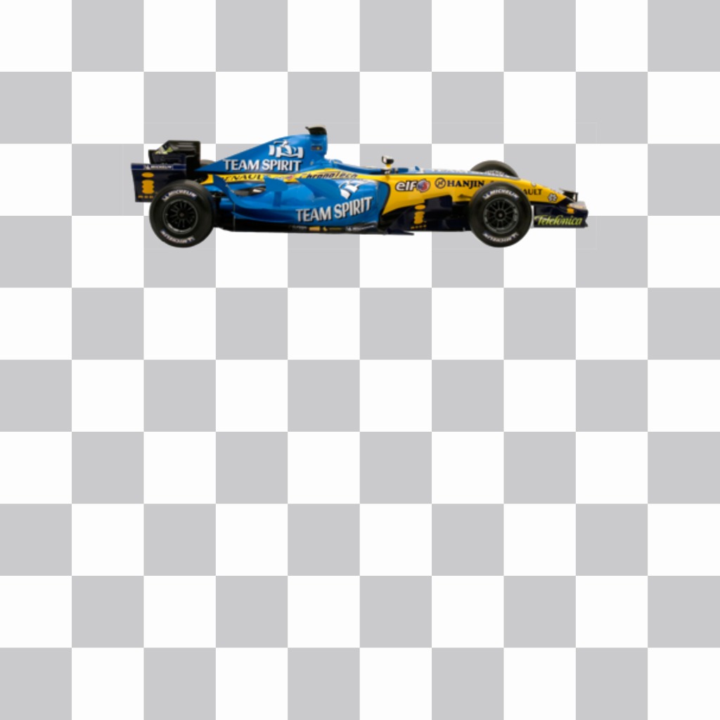 Autocollant avec une voiture de Formule 1 Renault pour votre photo ..