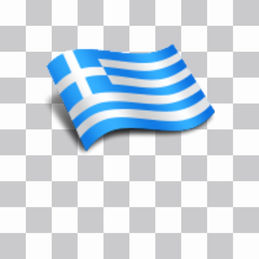 Grèce brandir le drapeau de mettre vos photos en ligne avec notre éditeur en..