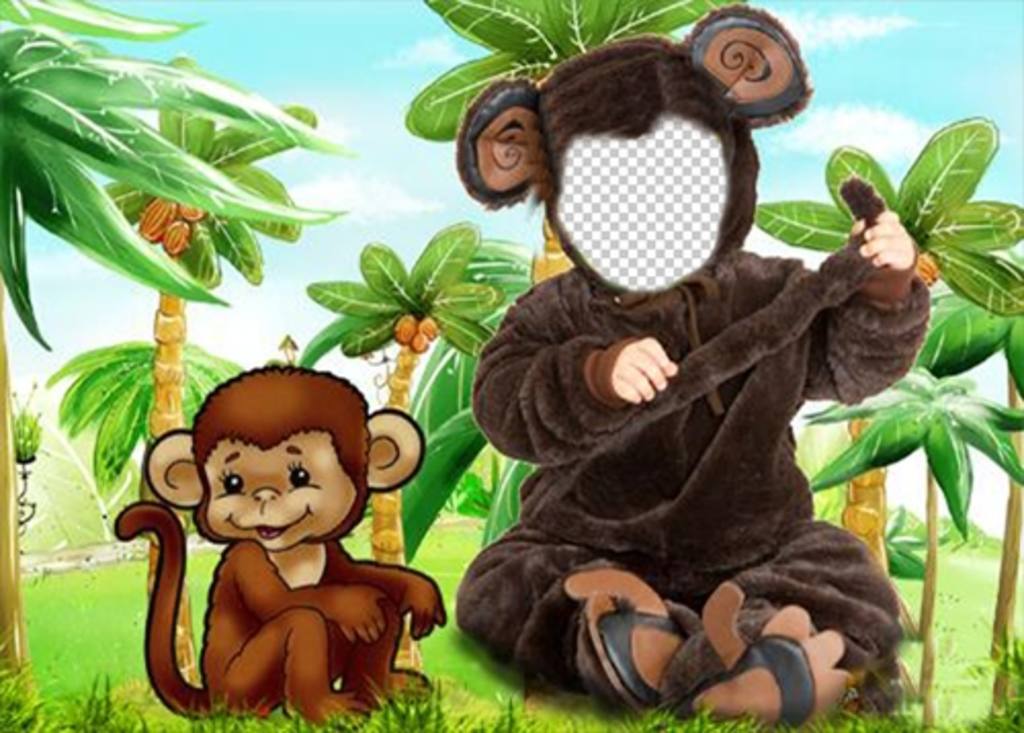 costume de singe pour les enfants que vous pouvez mettre une photo ..