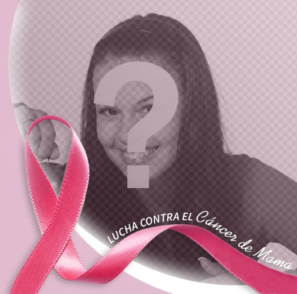 Effet photo pour votre photo de profil dun cadre rose et le ruban contre le cancer du sein. ..