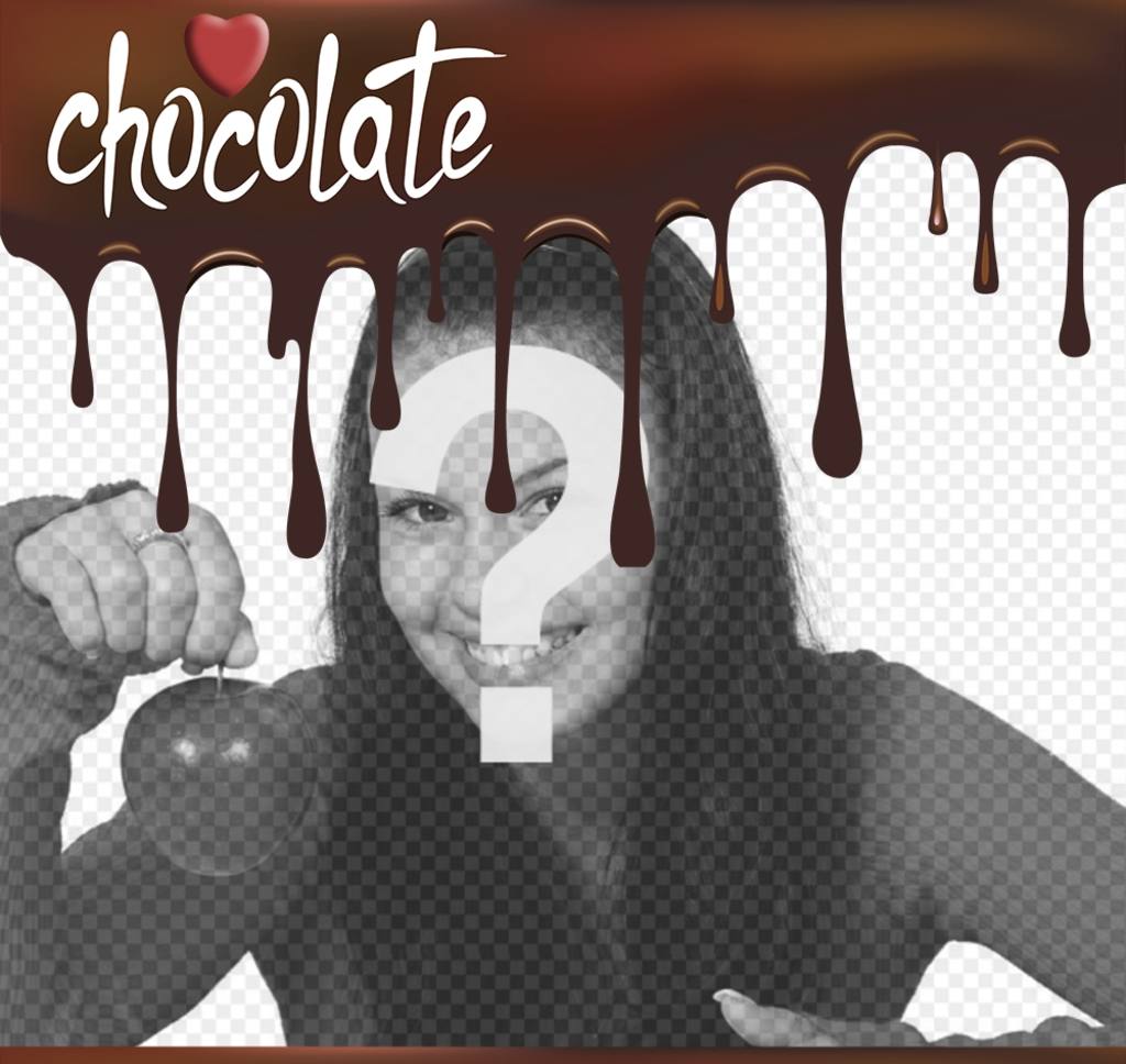 Le chocolat fondu cadre photo pour mettre votre photo. ..