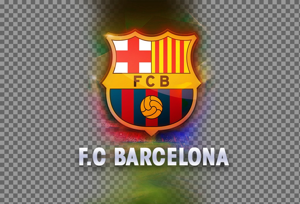 Ajouter deux photos pour ce collage en ligne du FC Barcelone ..