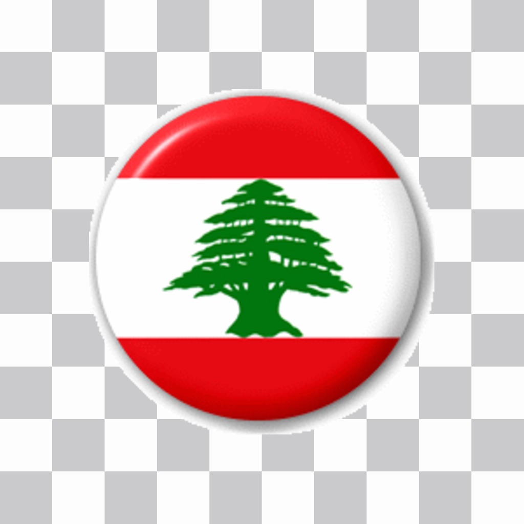 Badge avec le drapeau du Liban à mettre sur votre photo de profil Facebook ou..