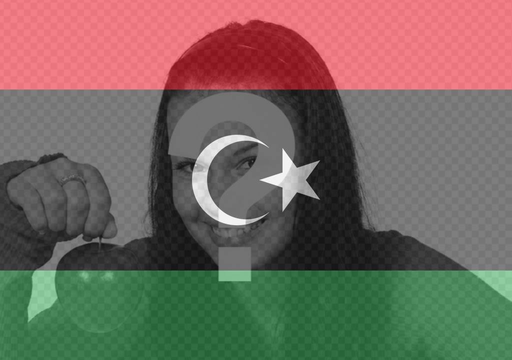 Effet photo du drapeau de la Libye pour votre photo. ..