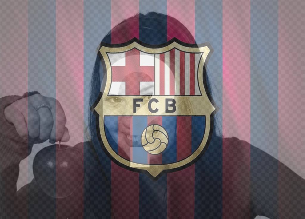 Effet photo du bouclier FC Barcelone pour votre photo ..