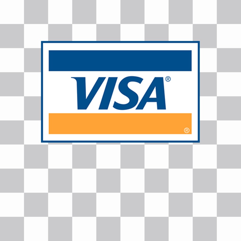 Autocollant de la carte logo de crédit VISA pour vos photos ..
