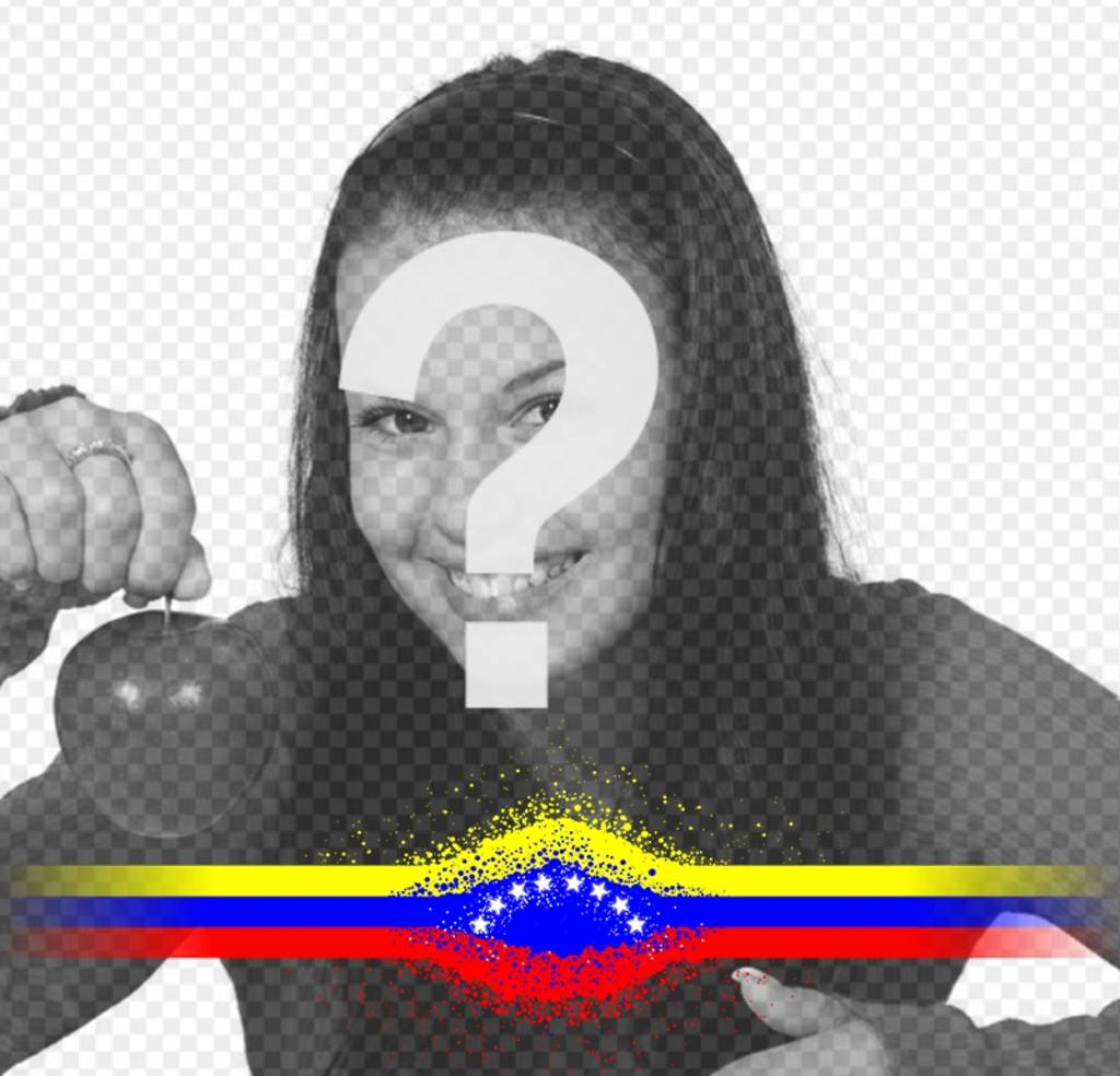 Effet photo avec une bande du Venezuela drapeau ..