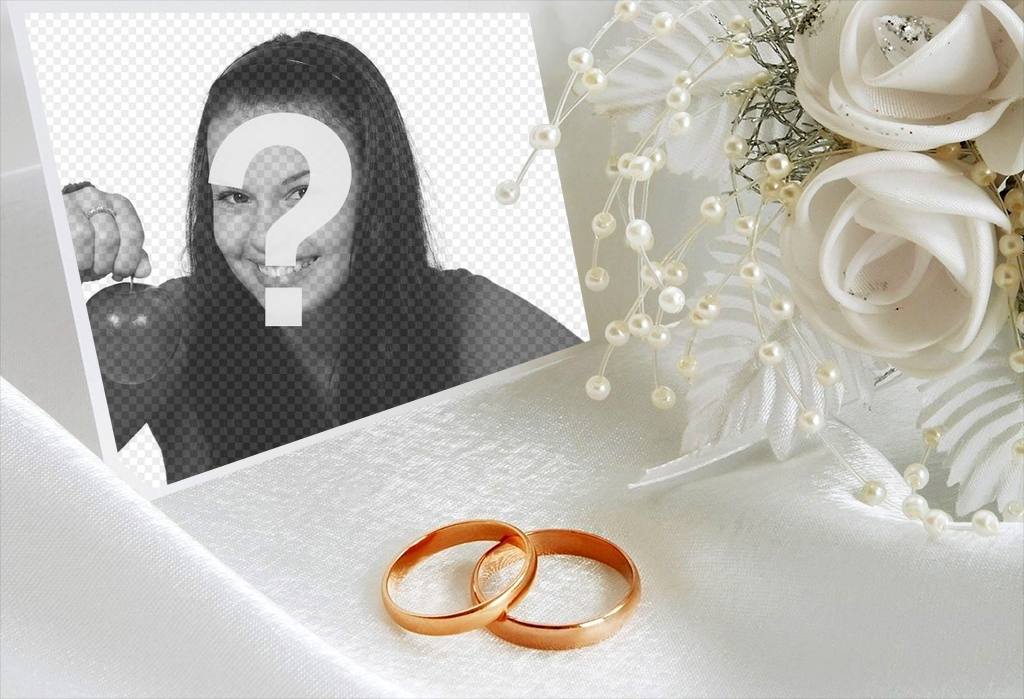 Effet photo avec deux anneaux de mariage pour télécharger une photo ..