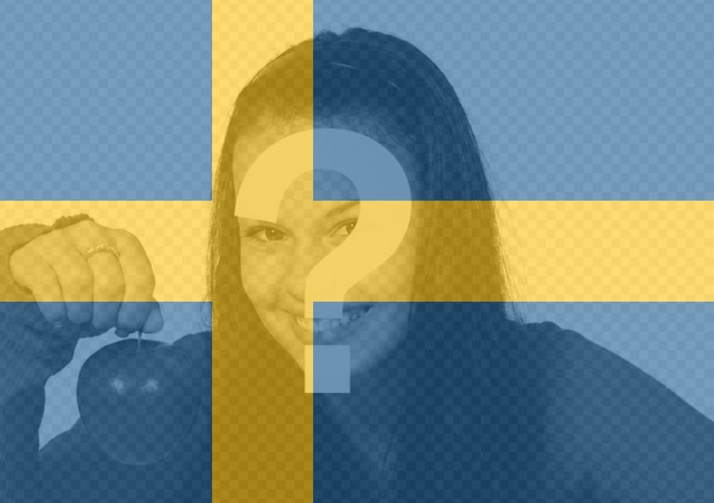 Effet photo du drapeau suédois pour votre photo ..