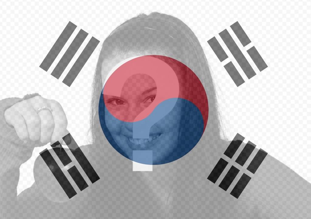 Filtre du drapeau de la Corée du Sud à votre photo ..