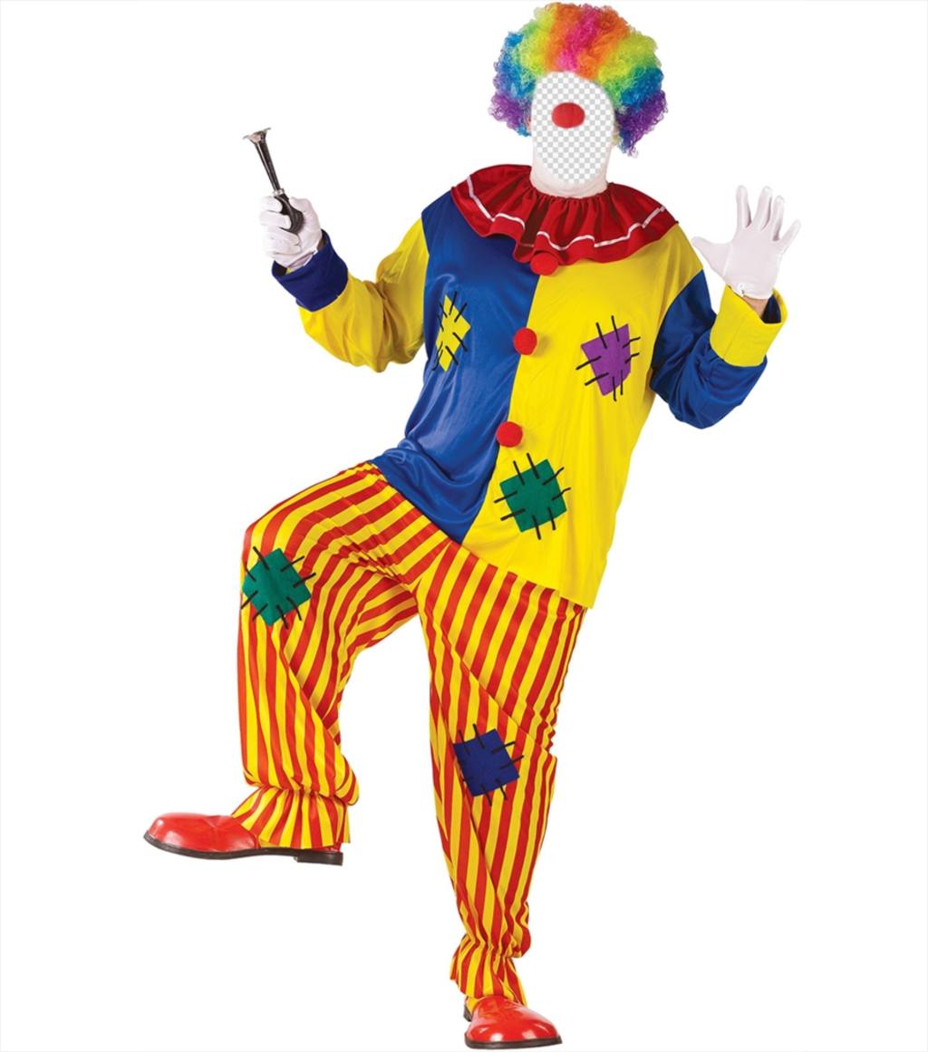 Photomontage de télécharger votre photo et la robe comme un clown coloré ..