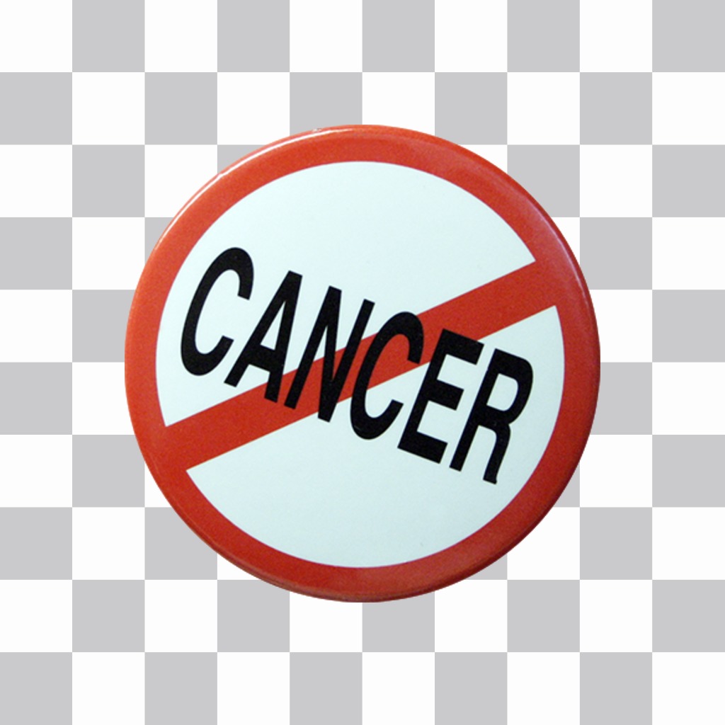 Autocollant dun bouton contre le cancer pour vos photos ..