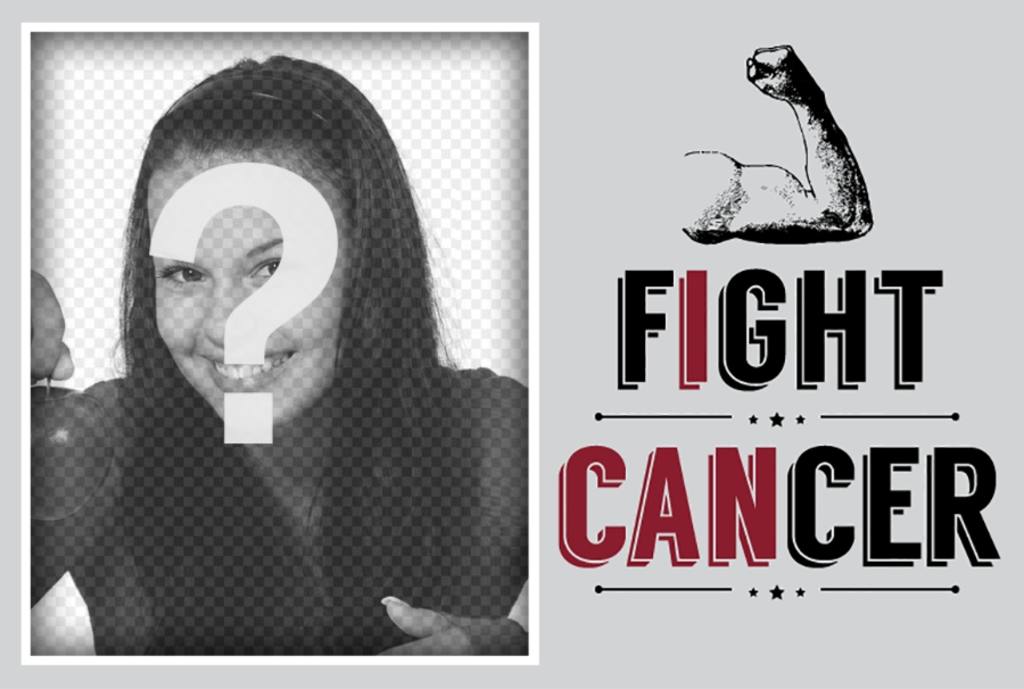 Cadre photo contre le cancer avec le phrase Cancer Fight ..