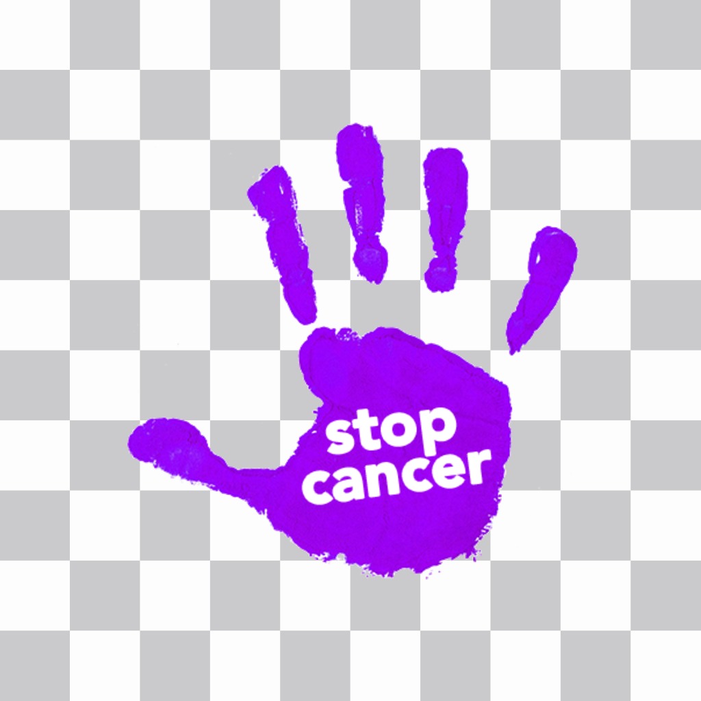 STOP au cancer du violet de la main pour mettre sur vos photos ..
