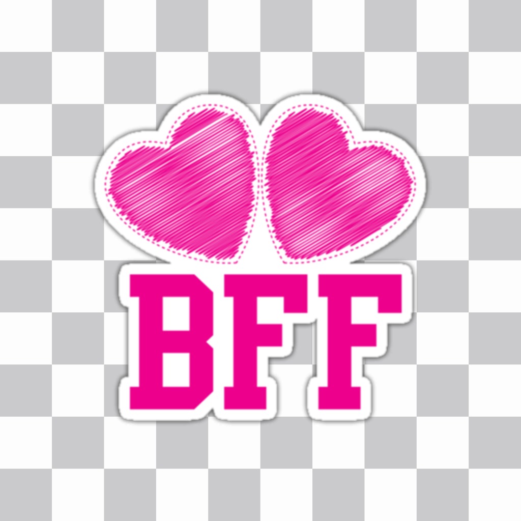 Montrer qui est votre meilleur ami avec cet autocollant de BFF icône ..