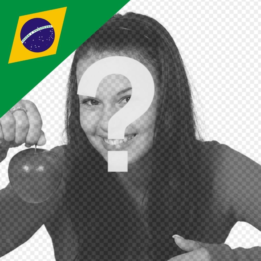 Ajouter vos photos le drapeau brésilien dans le coin ..