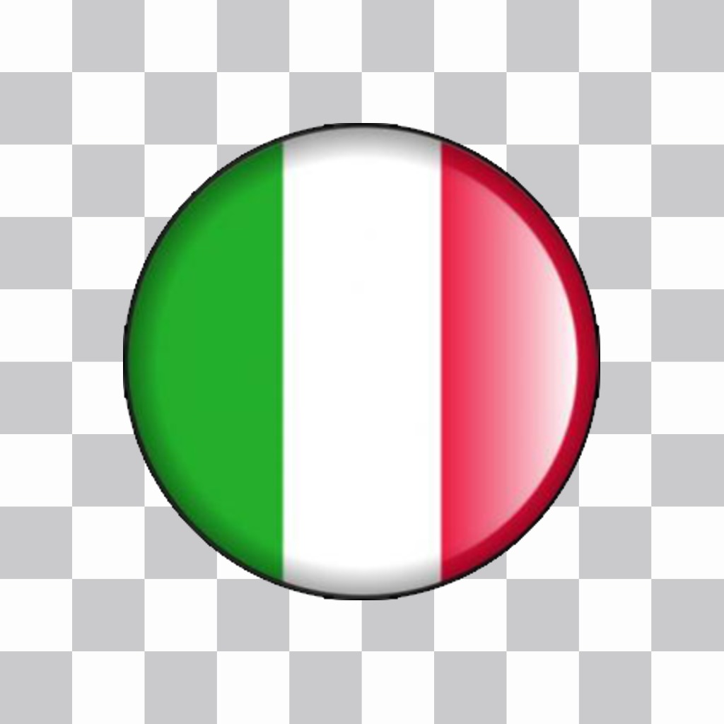 Bouton de drapeau de lItalie avec lequel vous pouvez décorer vos images en ligne ..
