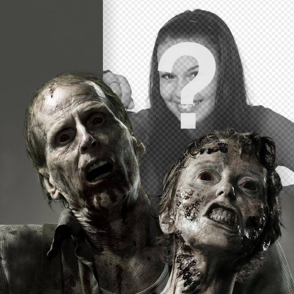 Photomontage de terreur avec des zombies avec votre photo ..