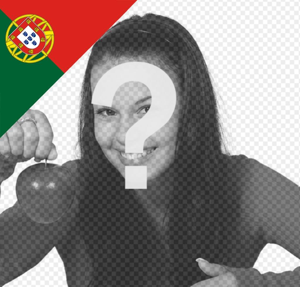 Le drapeau du Portugal dans le coin de votre photo avec cet effet ..