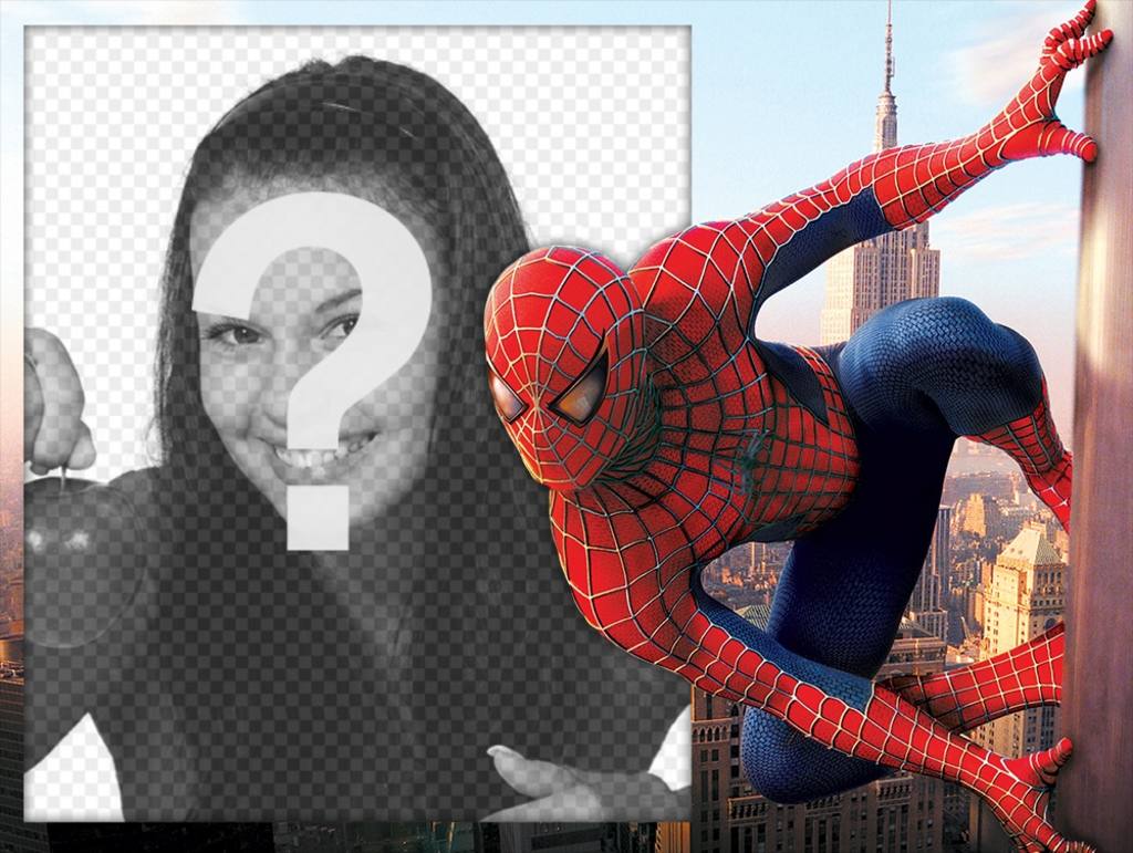 effet Spiderman Photo pour modifier avec votre photo ..