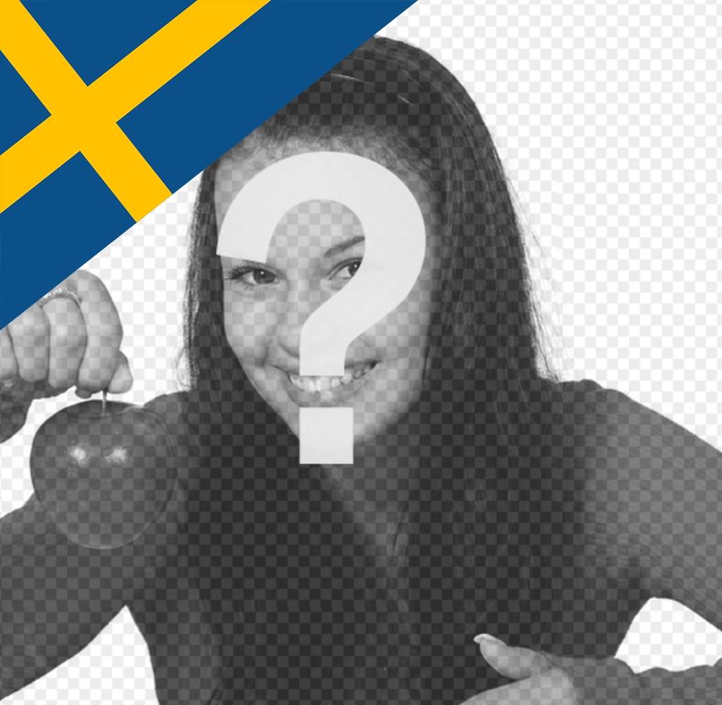 Effet photo pour mettre le drapeau de la Suède dans le coin de votre photo ..